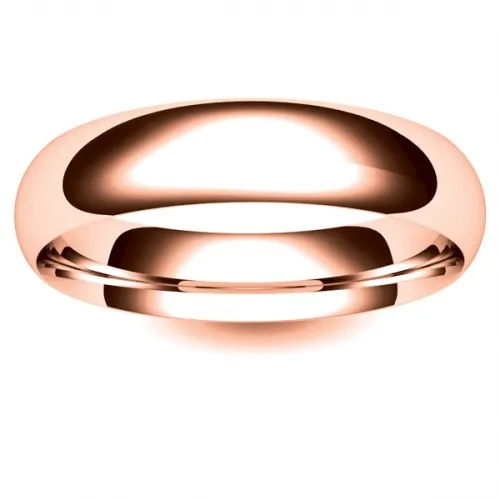 Court Light -  5mm (TCSL5R)  Rose Gold Wedding Ring Mens